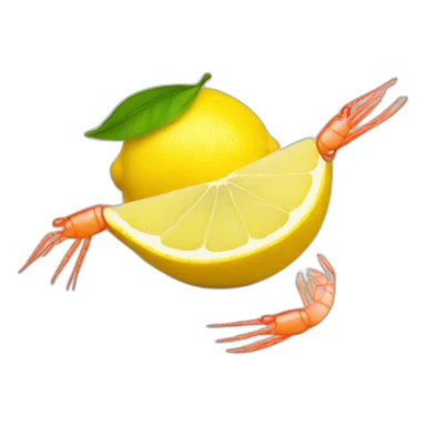 lemon and shrimp sticker