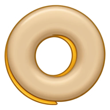 A beige loop sticker