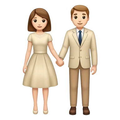 couple holding hands, husband and wife, married couple sticker