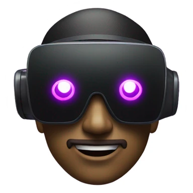 Pirate in vr headset, purple neon sticker
