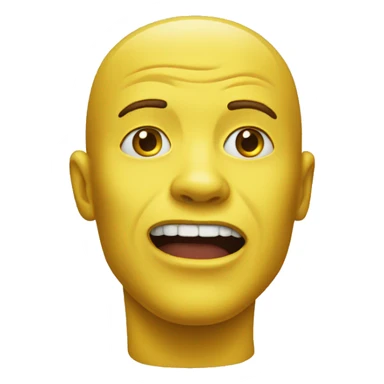 Jaw dropped yellow face emoji sticker