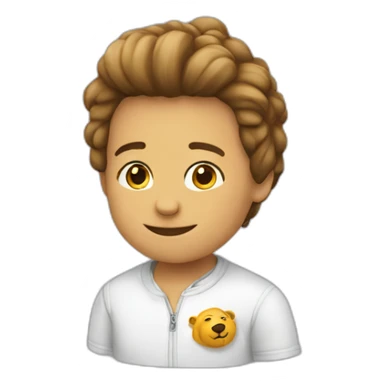 personne sur un ours sticker