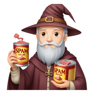 spam meat historian wizard sticker