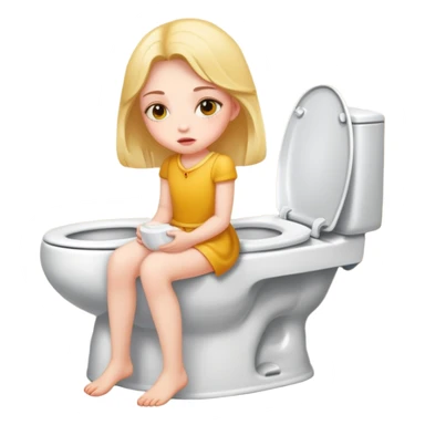 Girl on toilet sticker