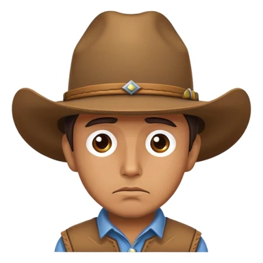 Sad cowboy sticker