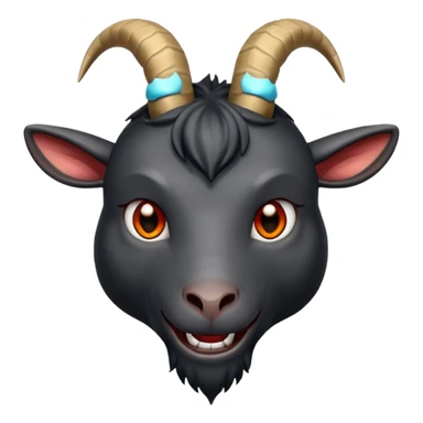 goat all black devil sticker