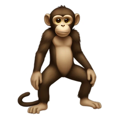 Monkey wearing Jordan 4 on its feet sticker