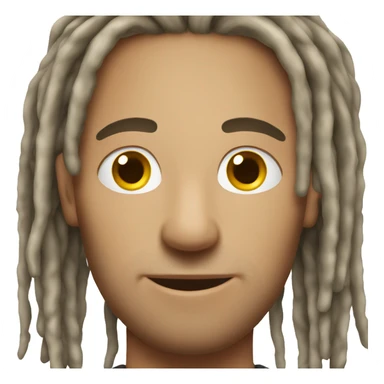 A white guy with dreads sticker