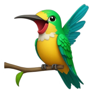 Colibrí deseando feliz tarde sticker