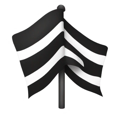 Black and white flag with the inscription "Merlou"  sticker