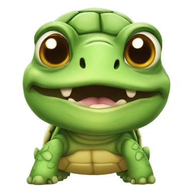 Ugly turtle, deformed, old, birthday sticker