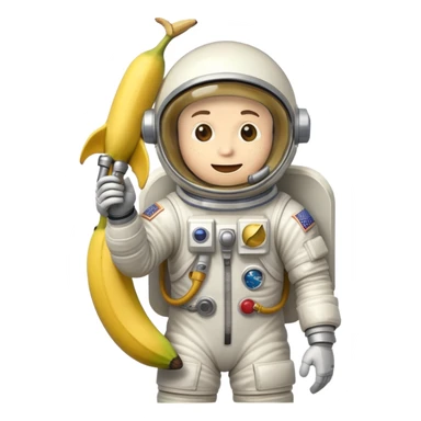 Astronaut on the moon, rocket slipped on banana peel  sticker