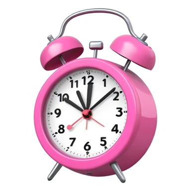 Reloj despertador sonando de color rosa sticker