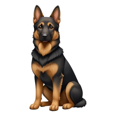 Black tan german shepherd stting sticker