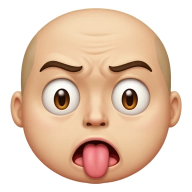 disgusted face with tounge stinging out sticker