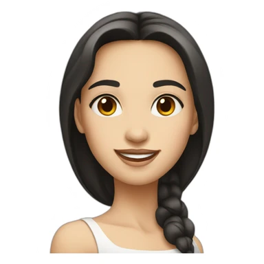 Smiling-elegant-girl-with-dark-hair sticker