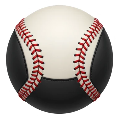 baseball with visible red stitching sticker