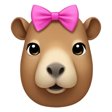 capybara with pink bow sticker