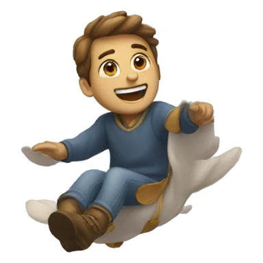 Man flying in Sky sticker