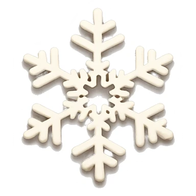 Beige snowflake sticker