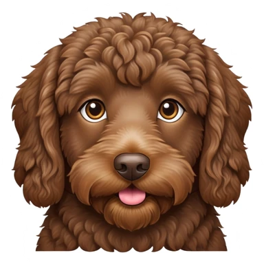 brown labradoodle sticker