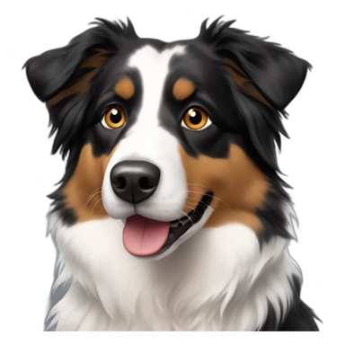 a border colli cross australian shepherd sticker