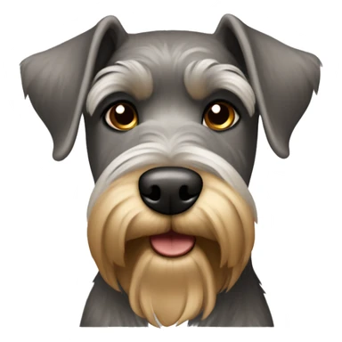 Brown, gold and gray Schnauzer sticker