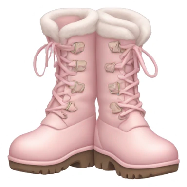 pale pink winter boots  sticker