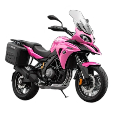 Moto benelli trk 502X rosa conduce mujer y hombre sticker