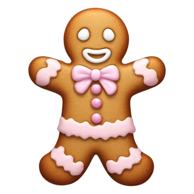 light pink frosted gingerbread man  sticker