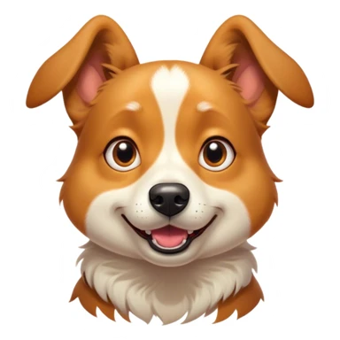 Cinematic Comical Domestic Dog Portrait Emoji, Head tilted dramatically with an exaggeratedly amused expression, featuring a striking coat with a playful glimmer and wide, expressive eyes brimming with humorous disbelief, Simplified yet hilariously expressive features, highly detailed, glowing with a slightly sassy glow, high shine, dramatic yet playful, stylized with an air of cheeky mischief, soft glowing outline, capturing the essence of a spirited and over-the-top dog that looks ready to side-eye its way into internet fame instantly! sticker