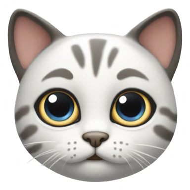 Cat with big cute eyes sticker