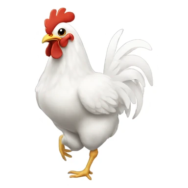 Chicken running thru the door sticker