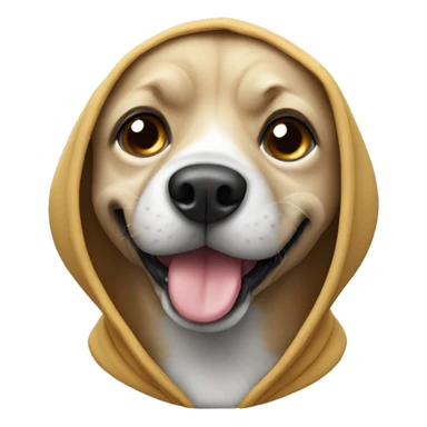 Dog wering hoodie sticker