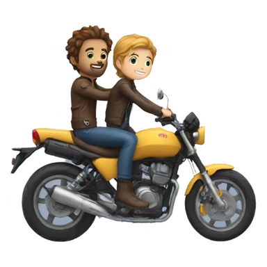 Motorbike and Oliver  sticker