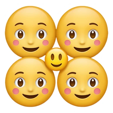 Emoji, yellow round teasing smile sticker