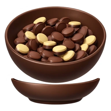 Chocolate on elliptical sticker