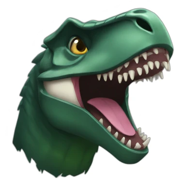 dark green raptor head scream sticker