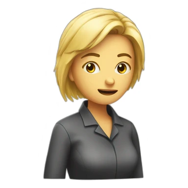 burn out woman sticker