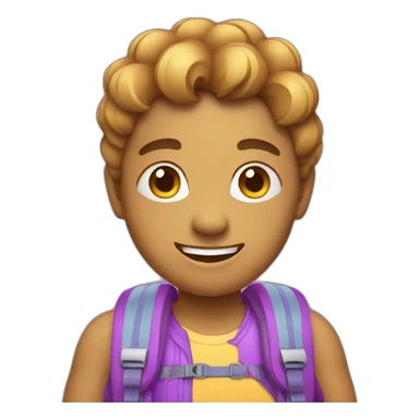 family vacation purple icon sticker