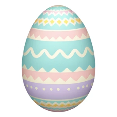 Pastel Pattern Easter Egg sticker