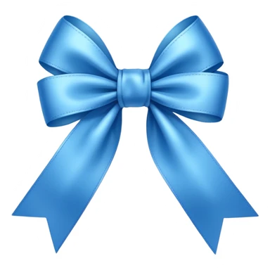blue color bow sticker