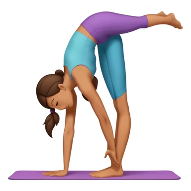 lady doing upward-facing forward bend  sticker