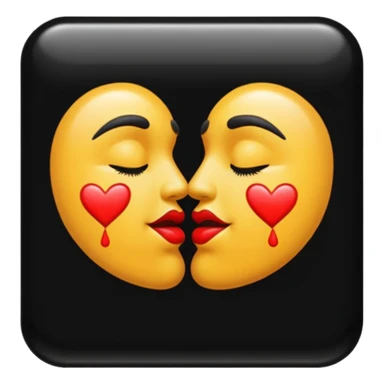 💋 Make kiss stamp in black colour sticker