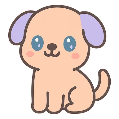 cute dog, friendly and playful sticker