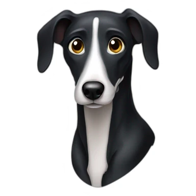 black dog galgo sticker