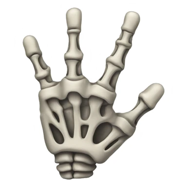 Skeleton hand rock sign sticker