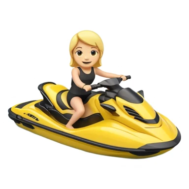 emoji jetski sticker