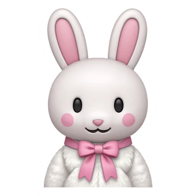 miffy with pink ribbons on ears sticker