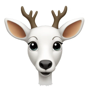 white deer  sticker